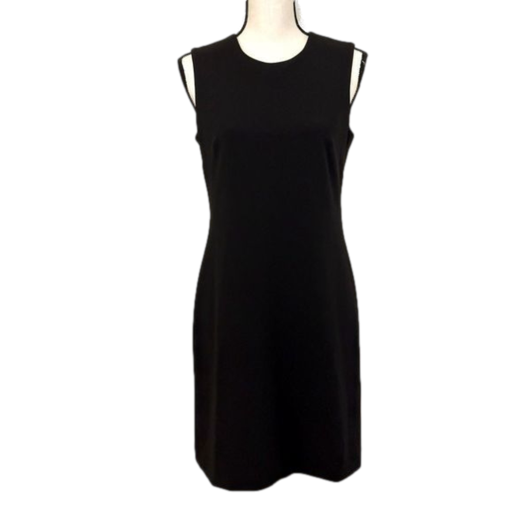 Calvin Klein Black Zip Back Shift Dress Size 4P